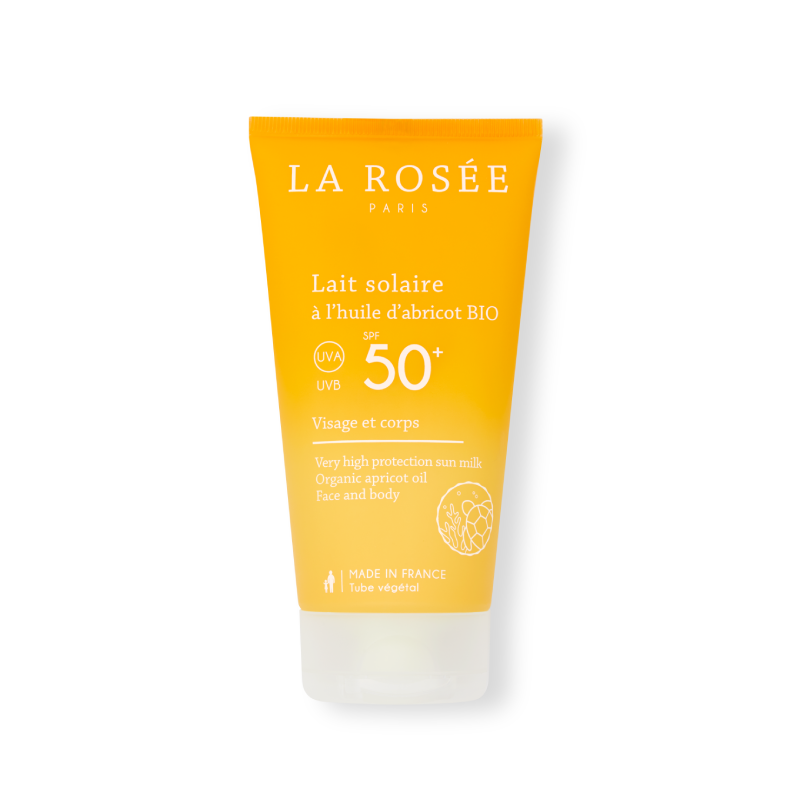 Very high protection sun milk Organic apricot oil