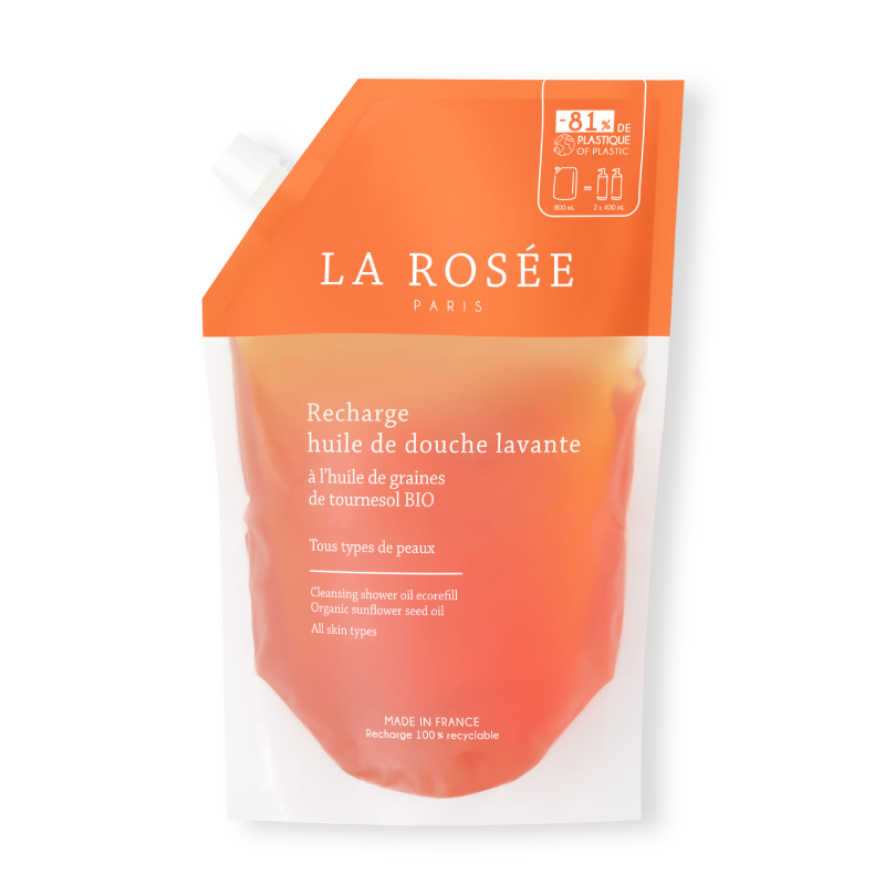 La Rosee Cleansing shower oil ecorefill Organic sunflower seed oil